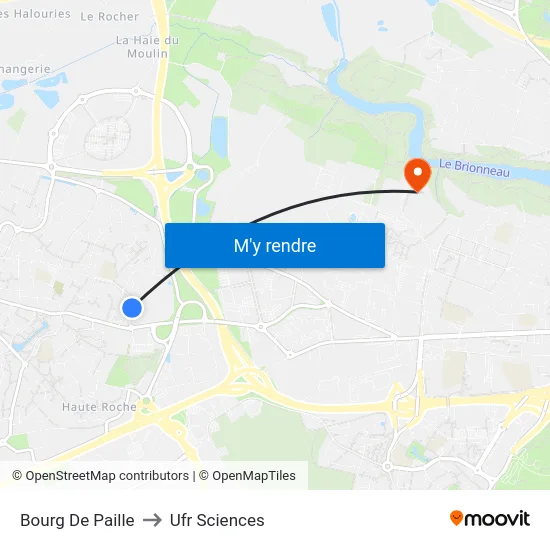 Bourg De Paille to Ufr Sciences map