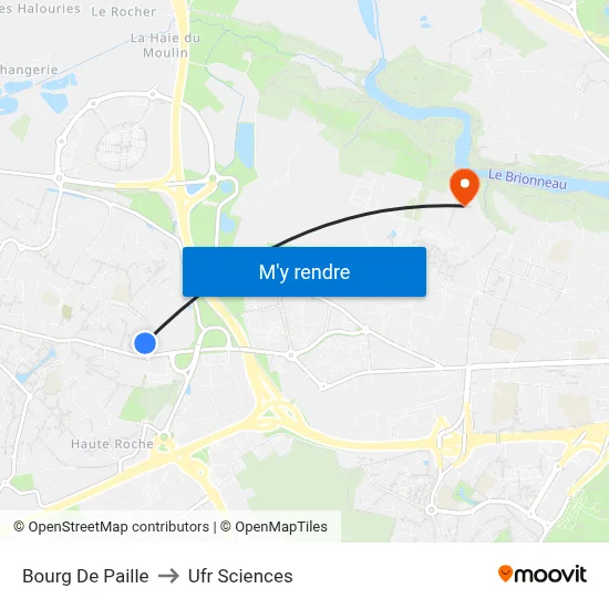 Bourg De Paille to Ufr Sciences map