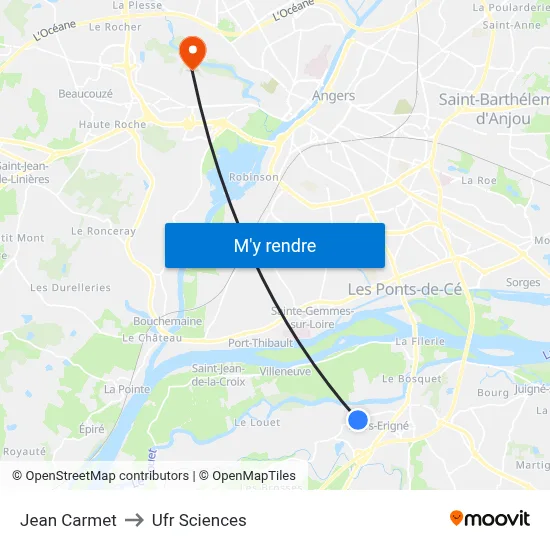 Jean Carmet to Ufr Sciences map