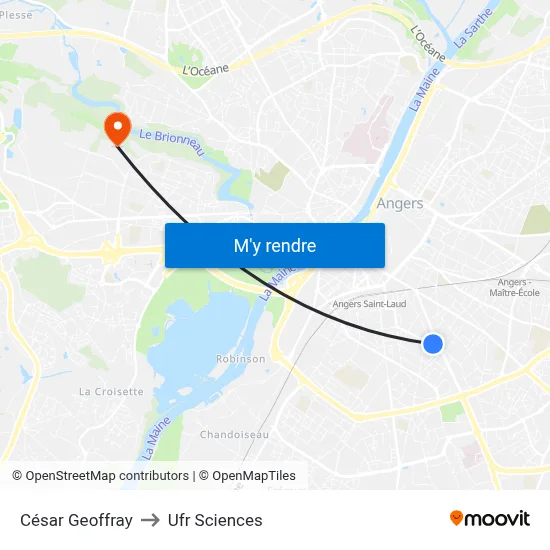 César Geoffray to Ufr Sciences map