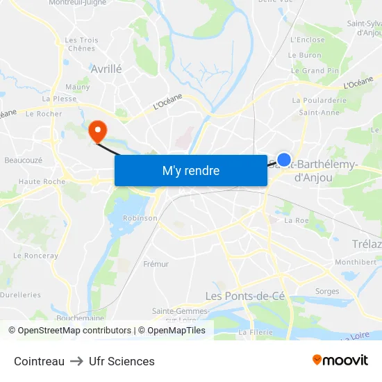 Cointreau to Ufr Sciences map