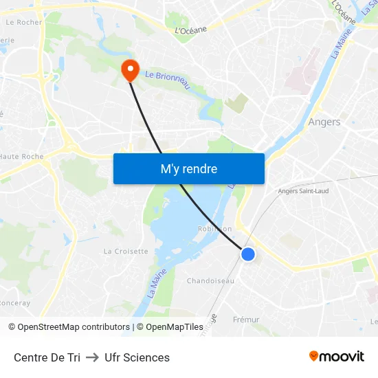 Centre De Tri to Ufr Sciences map