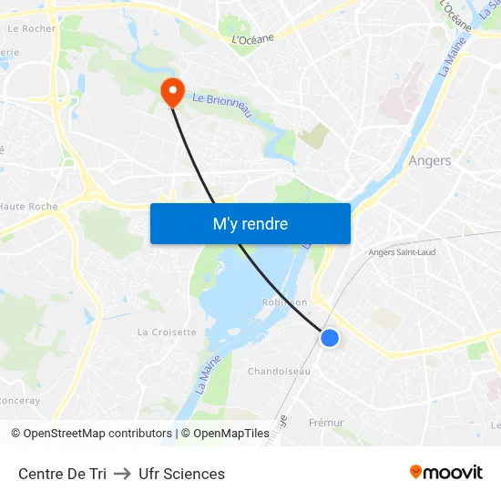 Centre De Tri to Ufr Sciences map