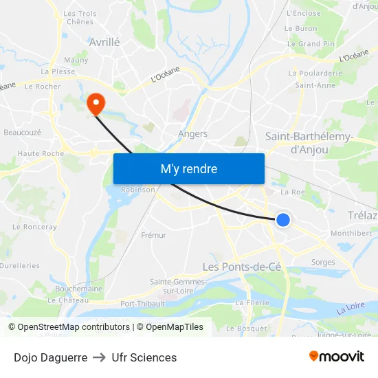 Dojo Daguerre to Ufr Sciences map