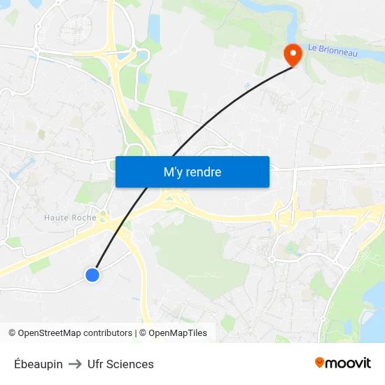 Ébeaupin to Ufr Sciences map
