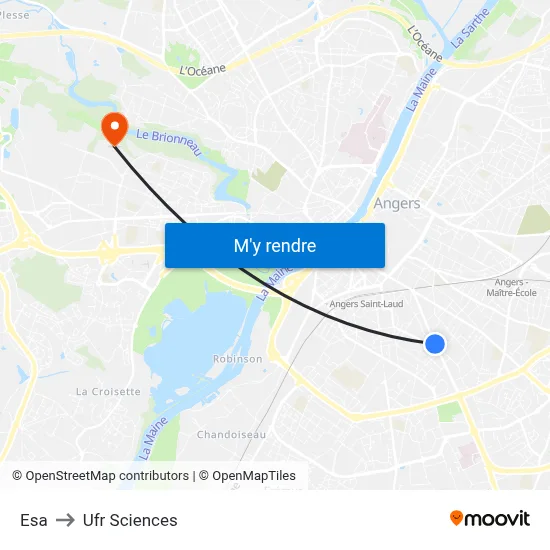 Esa to Ufr Sciences map