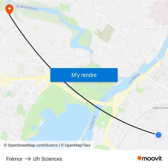 Frémur to Ufr Sciences map