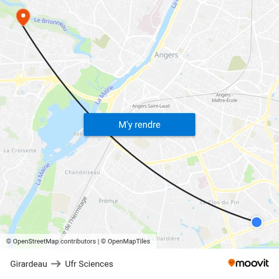 Girardeau to Ufr Sciences map