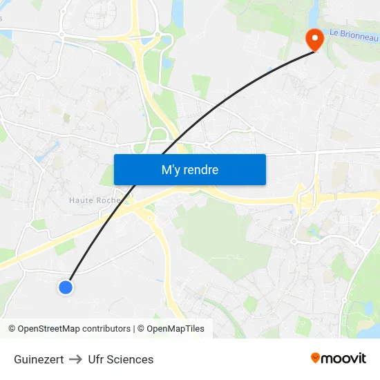 Guinezert to Ufr Sciences map