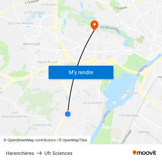 Harenchères to Ufr Sciences map