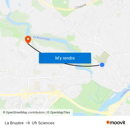 La Bruyère to Ufr Sciences map