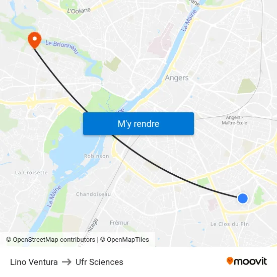 Lino Ventura to Ufr Sciences map