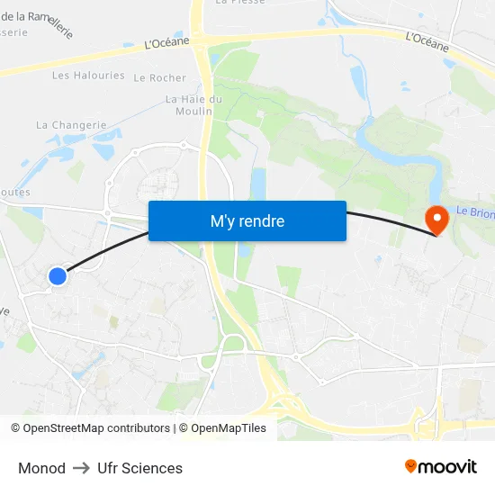 Monod to Ufr Sciences map
