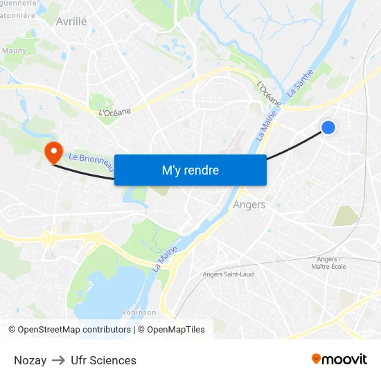 Nozay to Ufr Sciences map