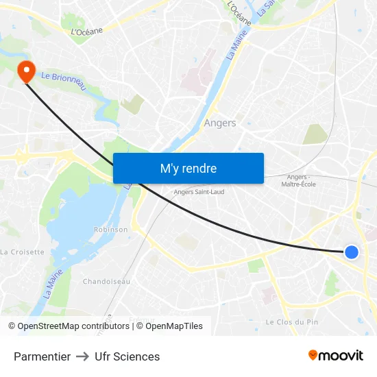 Parmentier to Ufr Sciences map