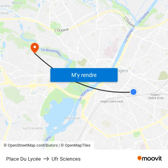 Place Du Lycée to Ufr Sciences map