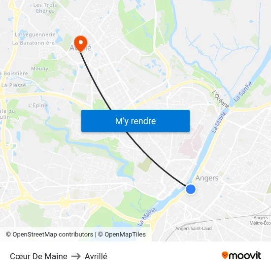 Cœur De Maine to Avrillé map