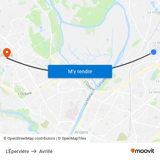L'Épervière to Avrillé map