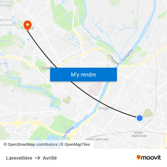 Larevellière to Avrillé map
