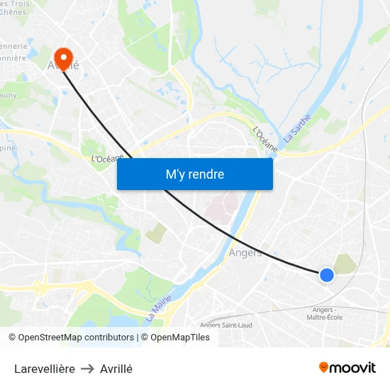 Larevellière to Avrillé map