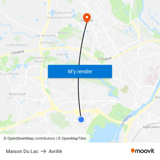 Maison Du Lac to Avrillé map
