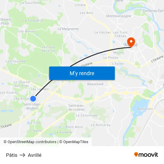 Pâtis to Avrillé map