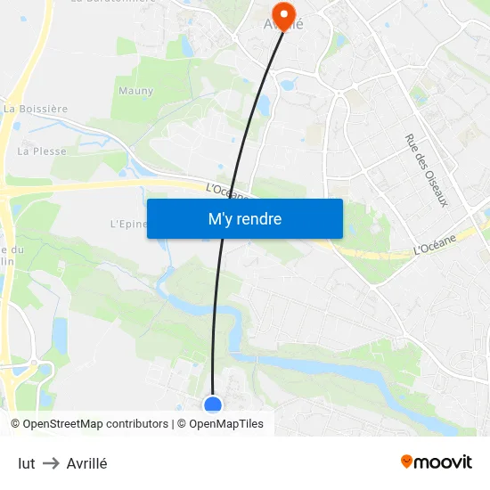 Iut to Avrillé map