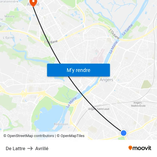 De Lattre to Avrillé map