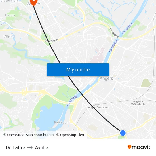 De Lattre to Avrillé map