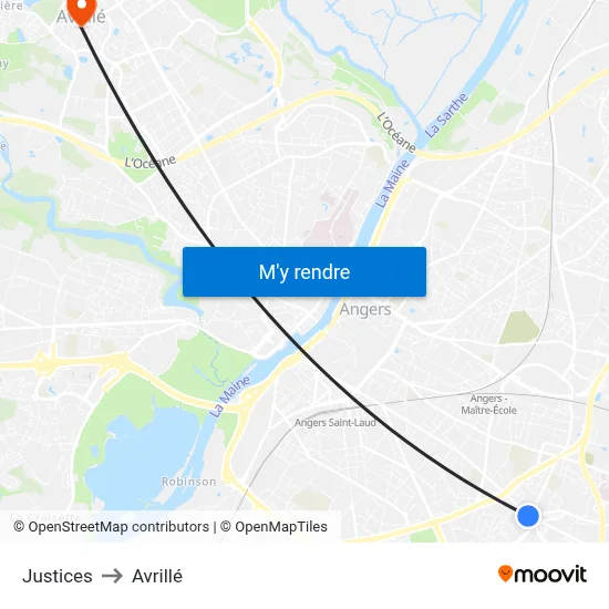 Justices to Avrillé map