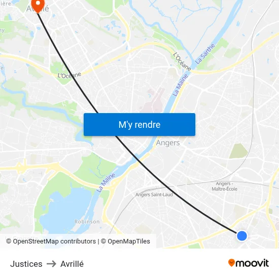 Justices to Avrillé map