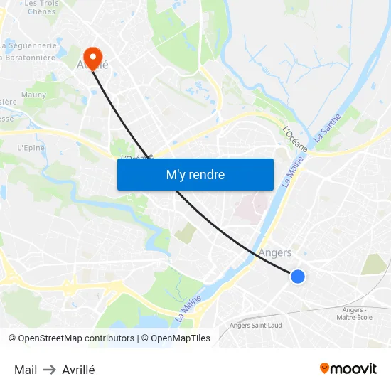 Mail to Avrillé map