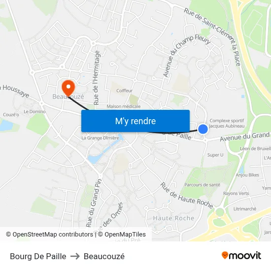 Bourg De Paille to Beaucouzé map