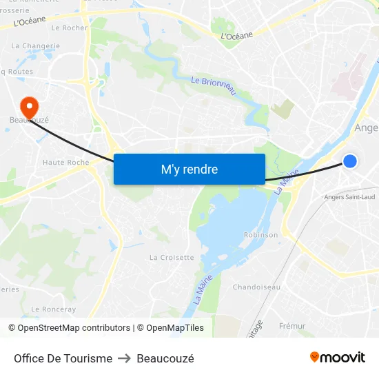 Office De Tourisme to Beaucouzé map