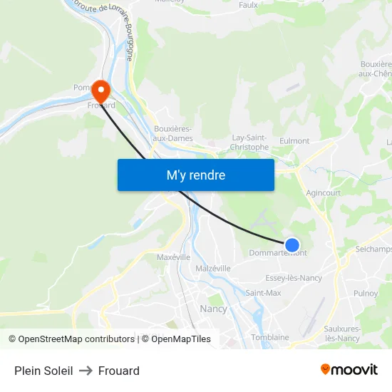 Plein Soleil to Frouard map