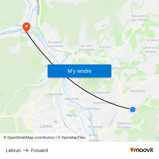 Lebrun to Frouard map