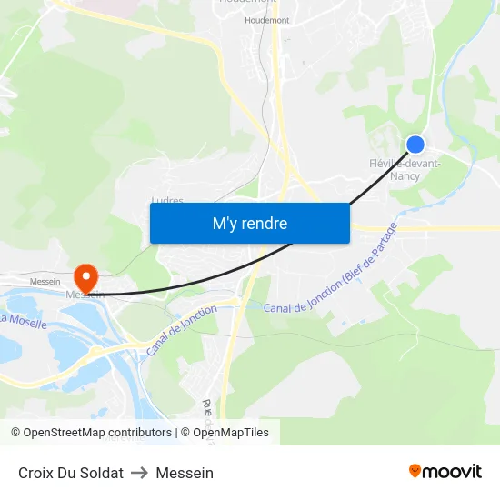 Croix Du Soldat to Messein map