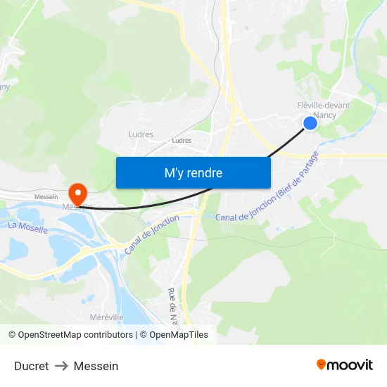 Ducret to Messein map