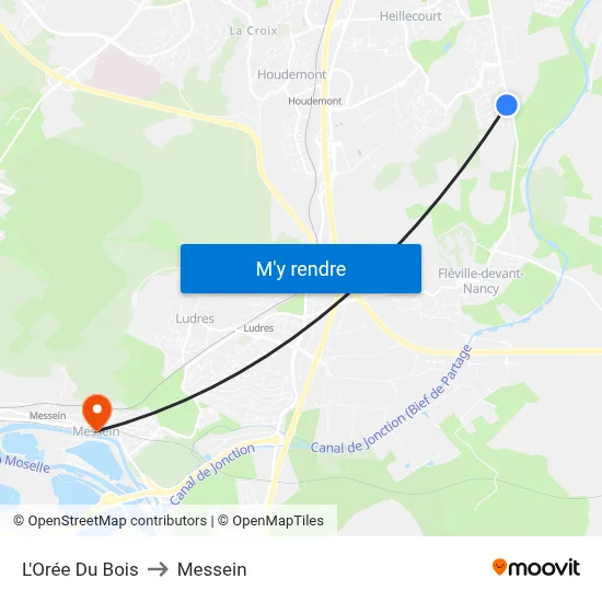 L'Orée Du Bois to Messein map