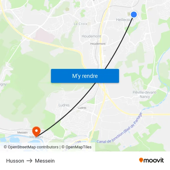 Husson to Messein map