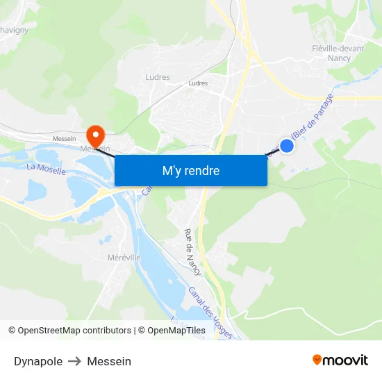 Dynapole to Messein map