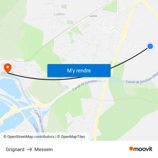 Grignard to Messein map