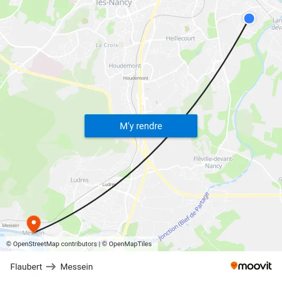 Flaubert to Messein map