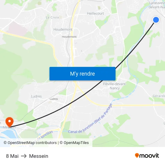 8 Mai to Messein map