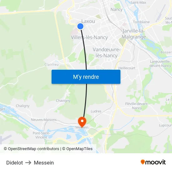Didelot to Messein map