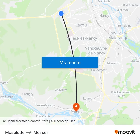Moselotte to Messein map