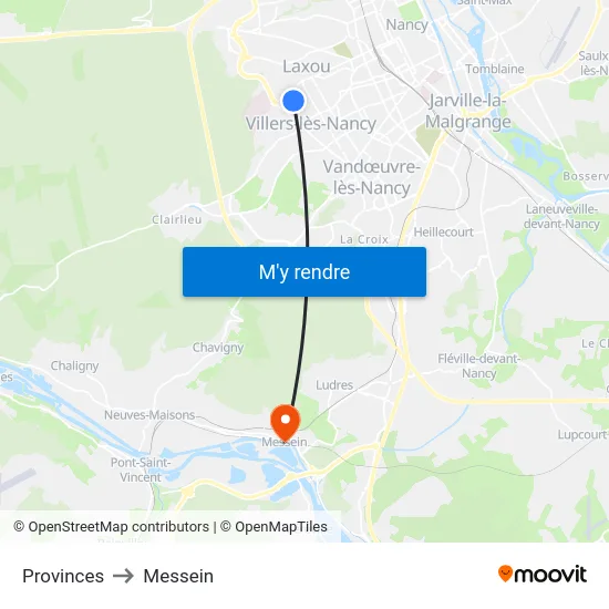 Provinces to Messein map