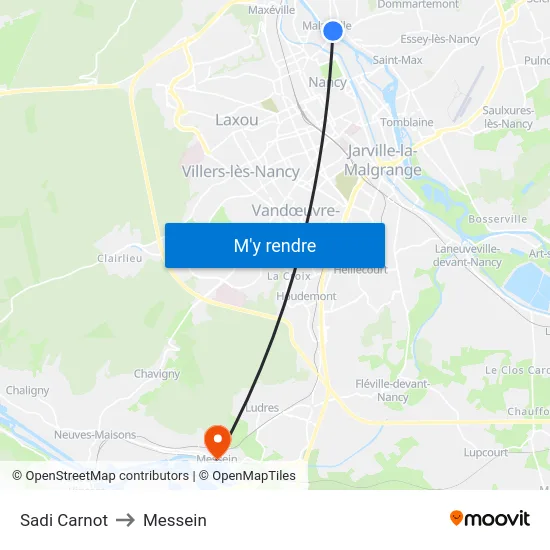 Sadi Carnot to Messein map