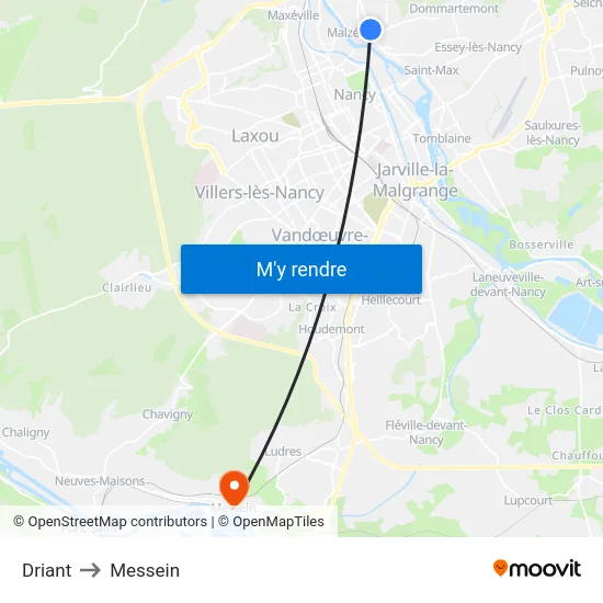 Driant to Messein map