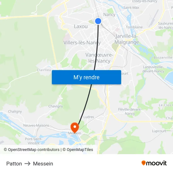 Patton to Messein map